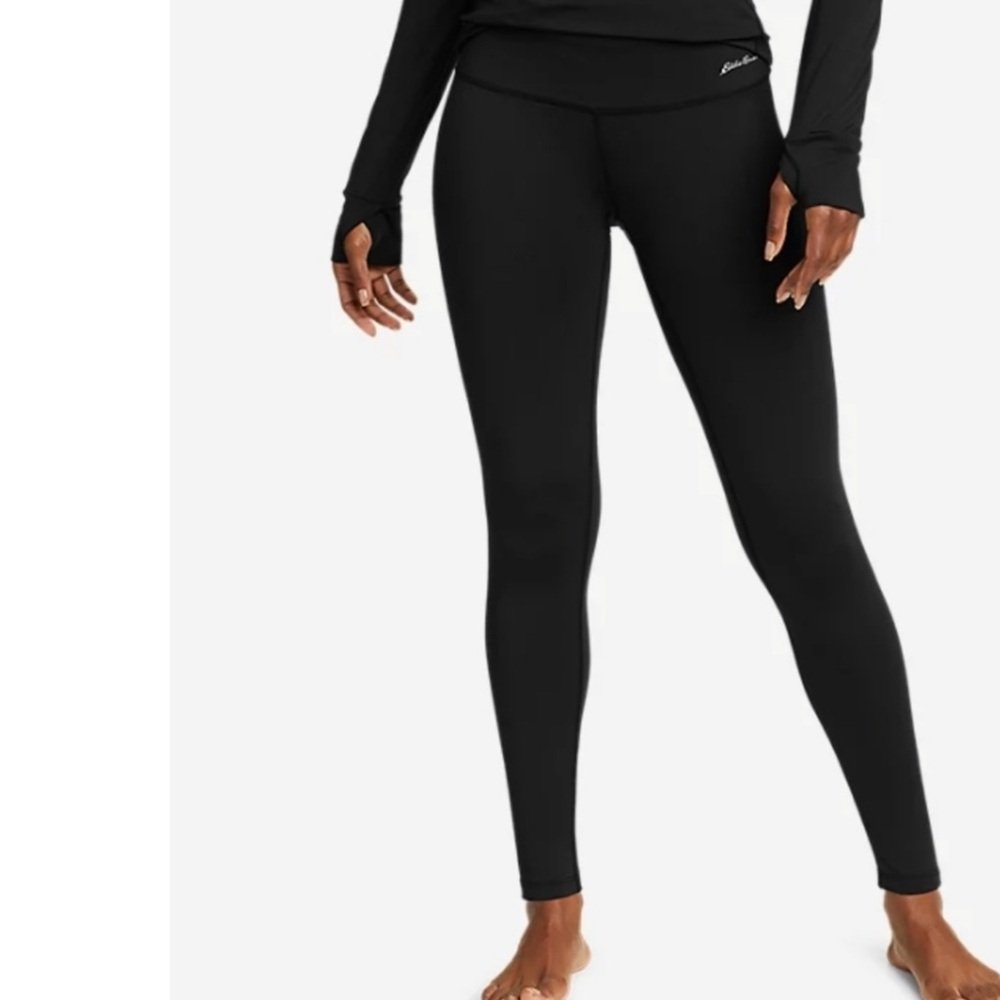 Eddie Bauer Women's Fleece Lined Leggings in Black XL EUC
